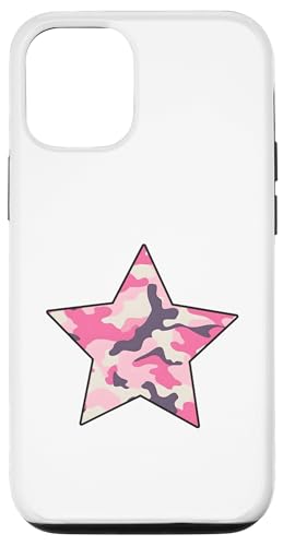 Pink Camo Star Black Umriss Hülle für iPhone 12/12 Pro Pink Camo Star Black Umriss Hülle für iPhone 12/12 Pro von es designs
