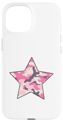 Pink Camo Star Black Umriss Hülle für iPhone 15 Pink Camo Star Black Umriss Hülle für iPhone 15 von es designs
