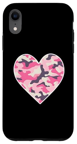 Rosa Camo Herz Hülle für iPhone XR Rosa Camo Herz Hülle für iPhone XR von es designs