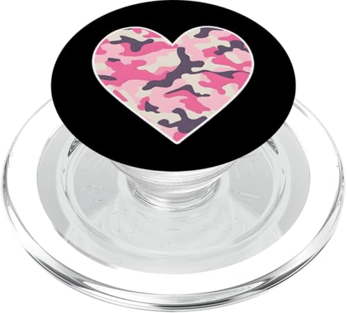 Rosa Camo Herz PopSockets PopGrip für MagSafe von es designs