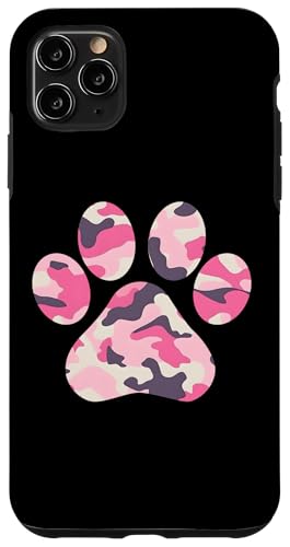 Rosa Camo Pfotenabdruck Hülle für iPhone 11 Pro Max von es designs