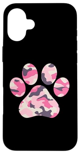 Rosa Camo Pfotenabdruck Hülle für iPhone 16 Plus Rosa Camo Pfotenabdruck Hülle für iPhone 16 Plus von es designs