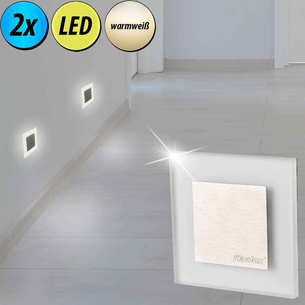 2er Set LED Wandeinbauleuchten für Ihren Wohnraum APUS von etc-shop