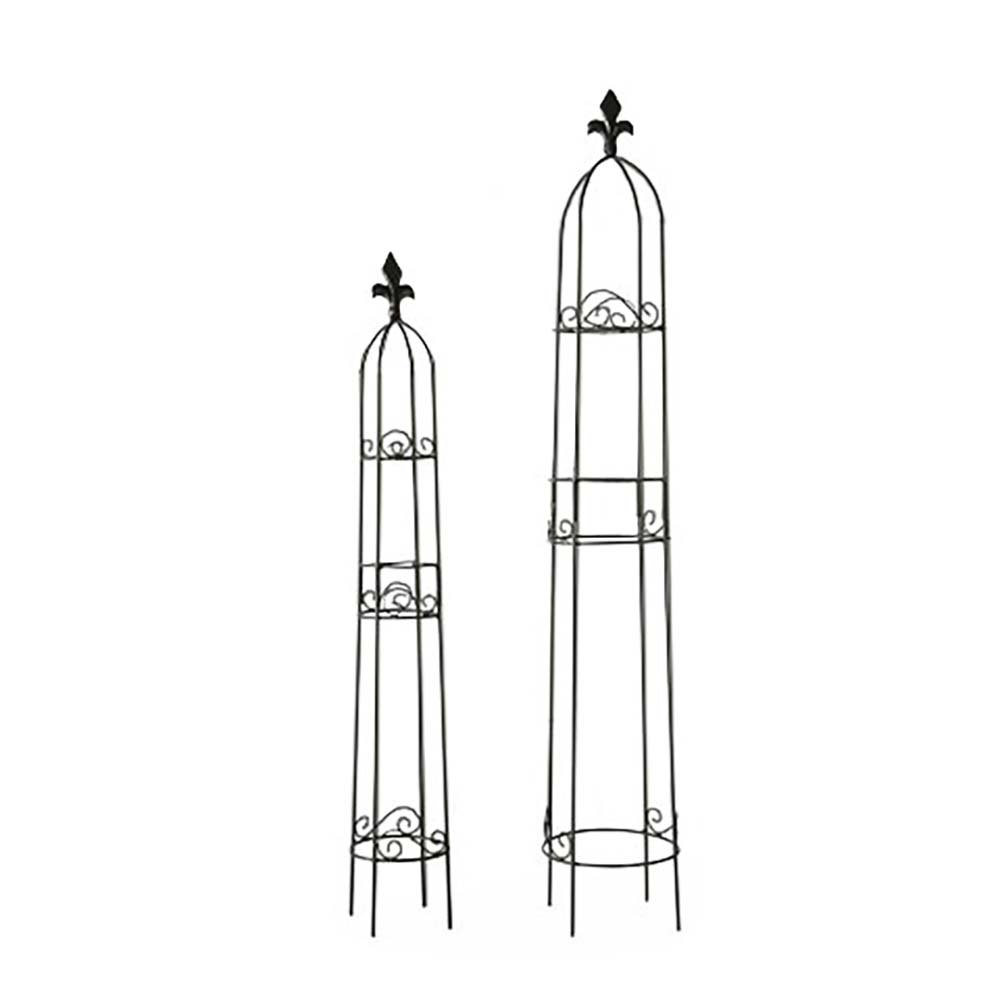 2er Set Rankhilfen, Eisen pulverbeschichtet H 71/89 cm von etc-shop