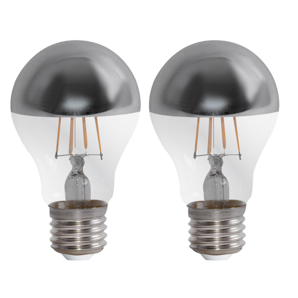 2x E27 LED Filament Leuchtmittel, 4 Watt, Spiegekopflampe von etc-shop