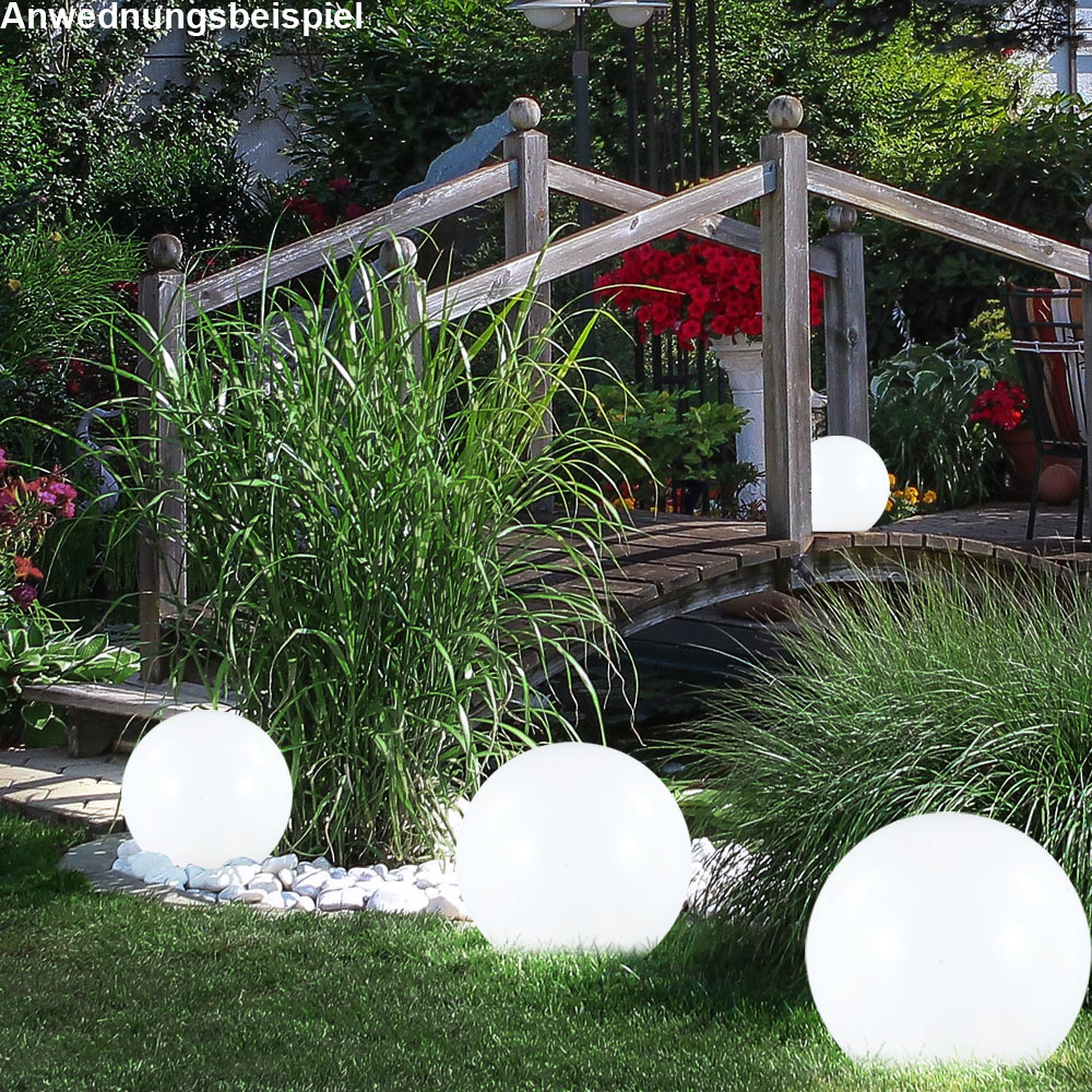 3er Set LED Solarleuchten im Kugel Design für Ihren Garten von etc-shop