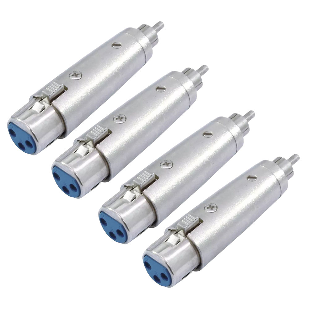 4er Set Adapter Cinch-Stecker XLR-Kupplung von etc-shop