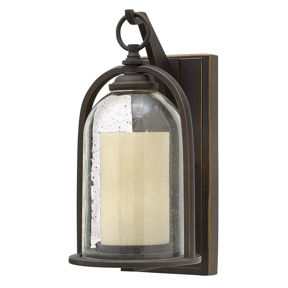 Außenleuchte, Wandlampe, ALU-Druckguss Glas, H 34,3 cm von etc-shop