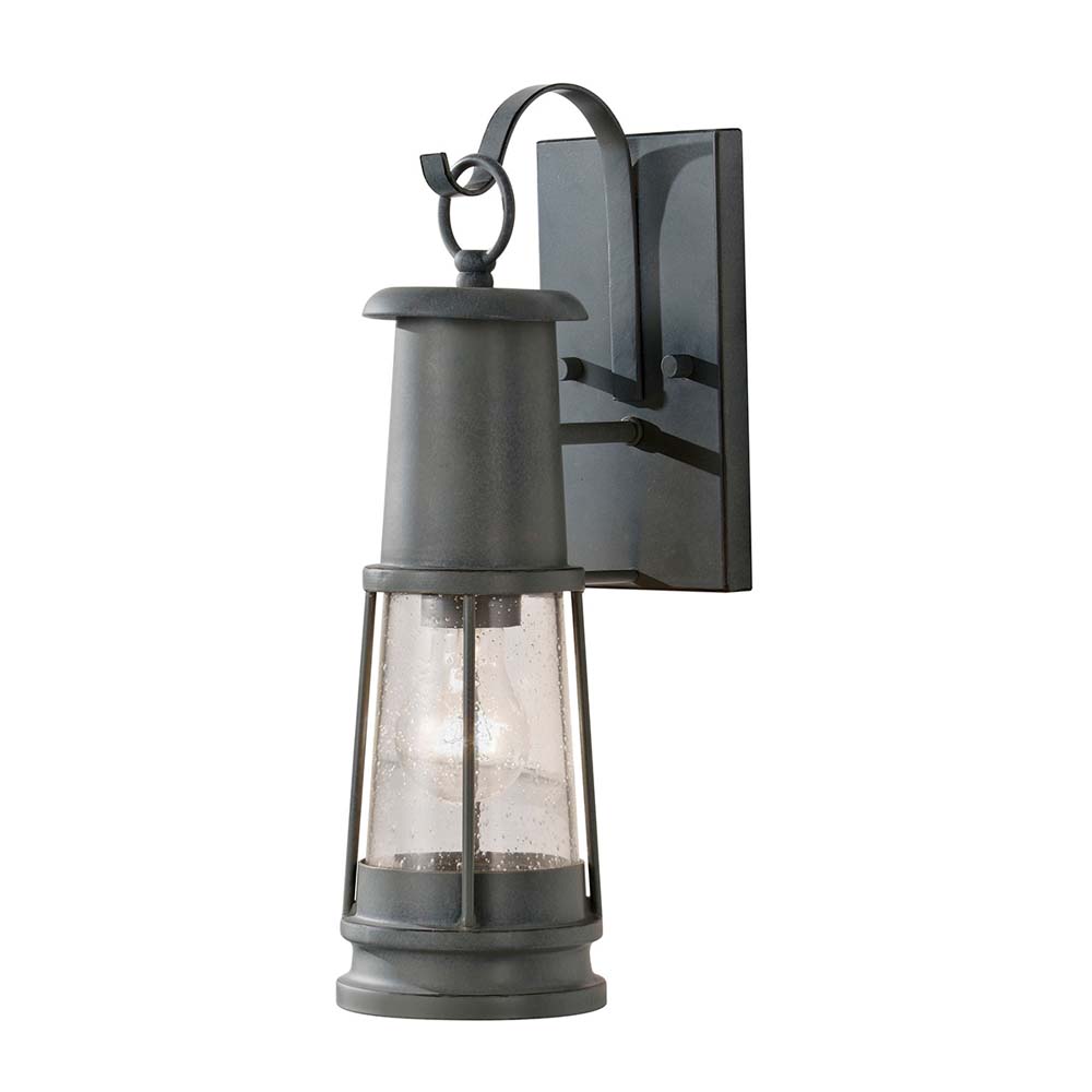 Außenleuchte, Wandlampe, ALU mundgeblasenes Glas, H 41,1 cm von etc-shop