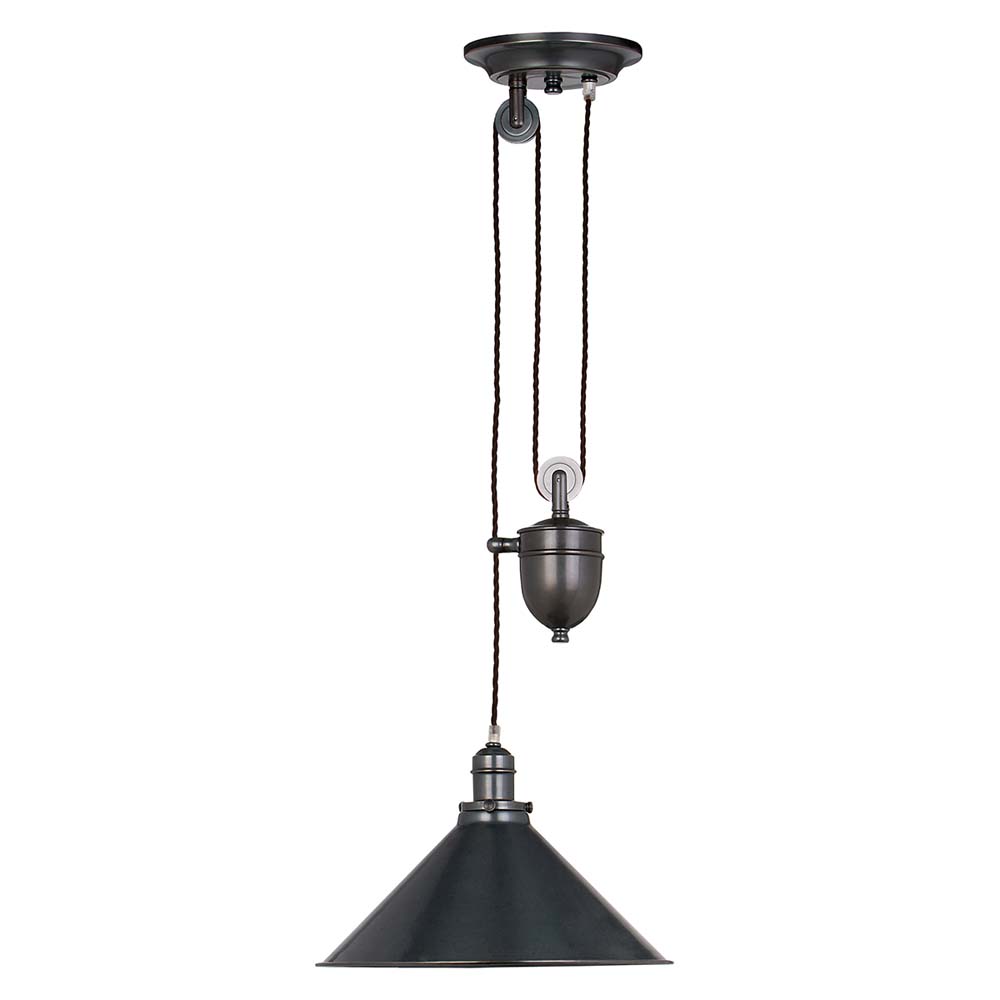 Hängeleuchte, Deckenlampe, Stahl Bronze, D 37 cm von etc-shop