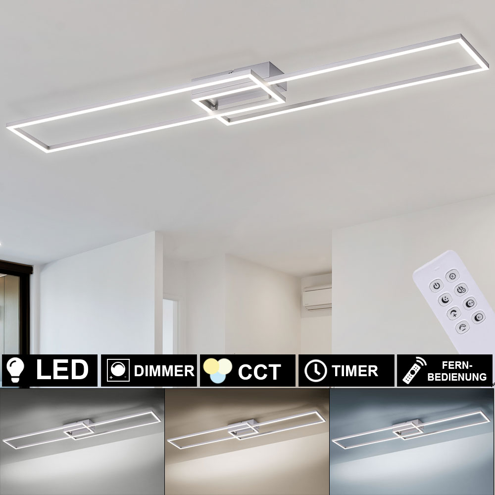 LED Deckenlampe, CCT,  Fernbedienung, L 110 cm, IVEN von etc-shop