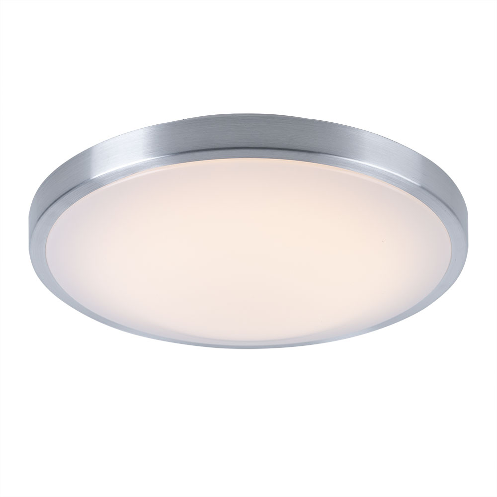 LED Deckenlampe, rund, silber, Aluminium, D 34 cm von etc-shop