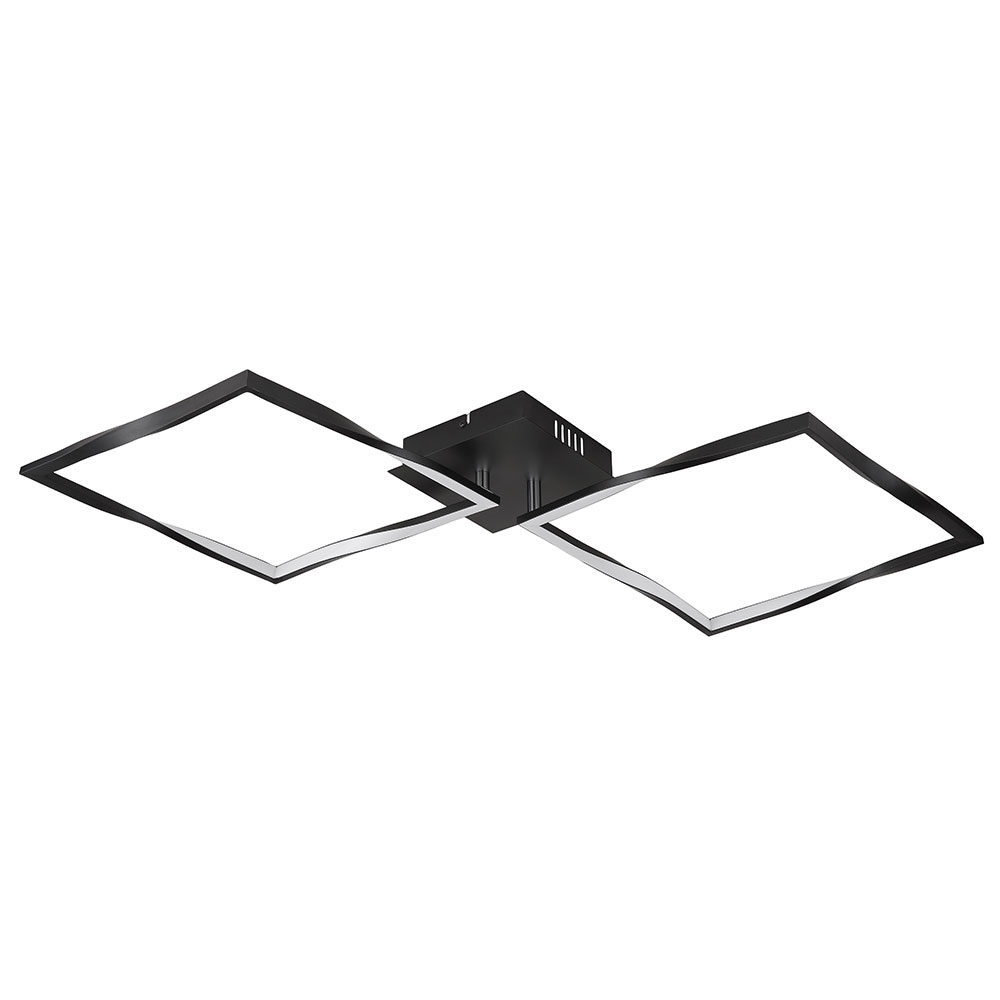 LED Deckenleuchte, Alu, Schwarz, L 86,5 cm von etc-shop