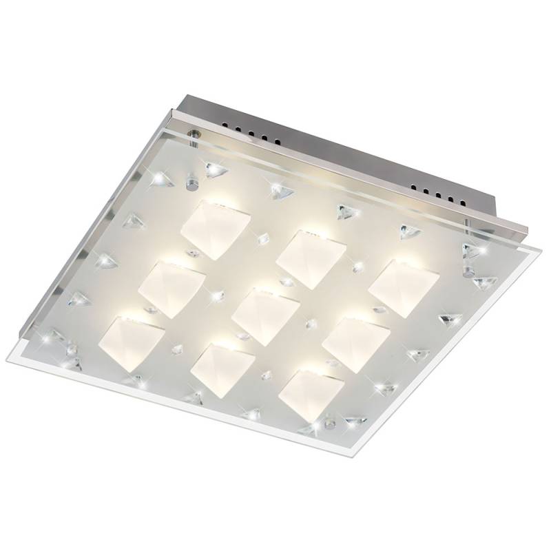 LED Deckenleuchte aus Chrom und Glas von etc-shop