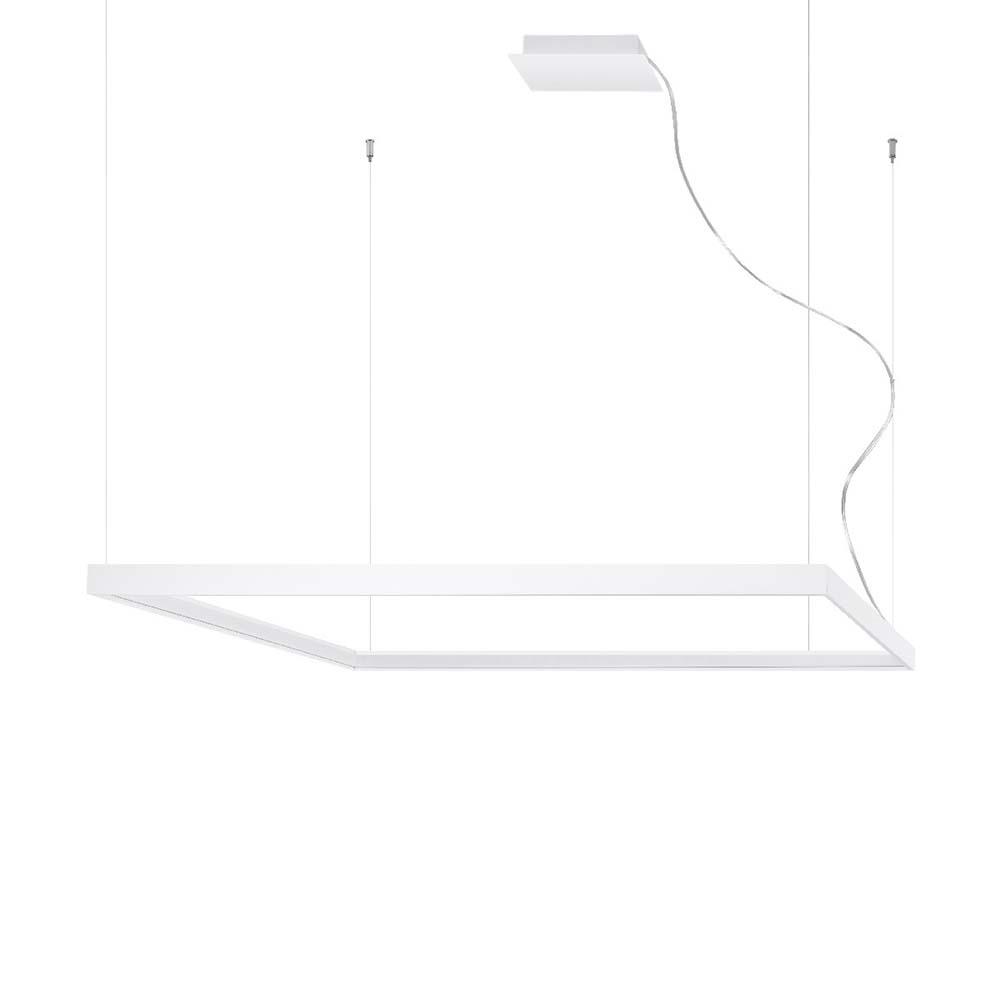 LED Hängeleuchte, Aluminium weiß, L 110 cm von etc-shop