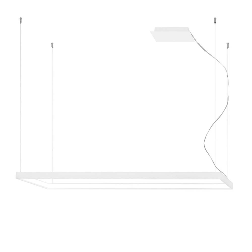 LED Hängeleuchte, Aluminium weiß, L 130 cm von etc-shop