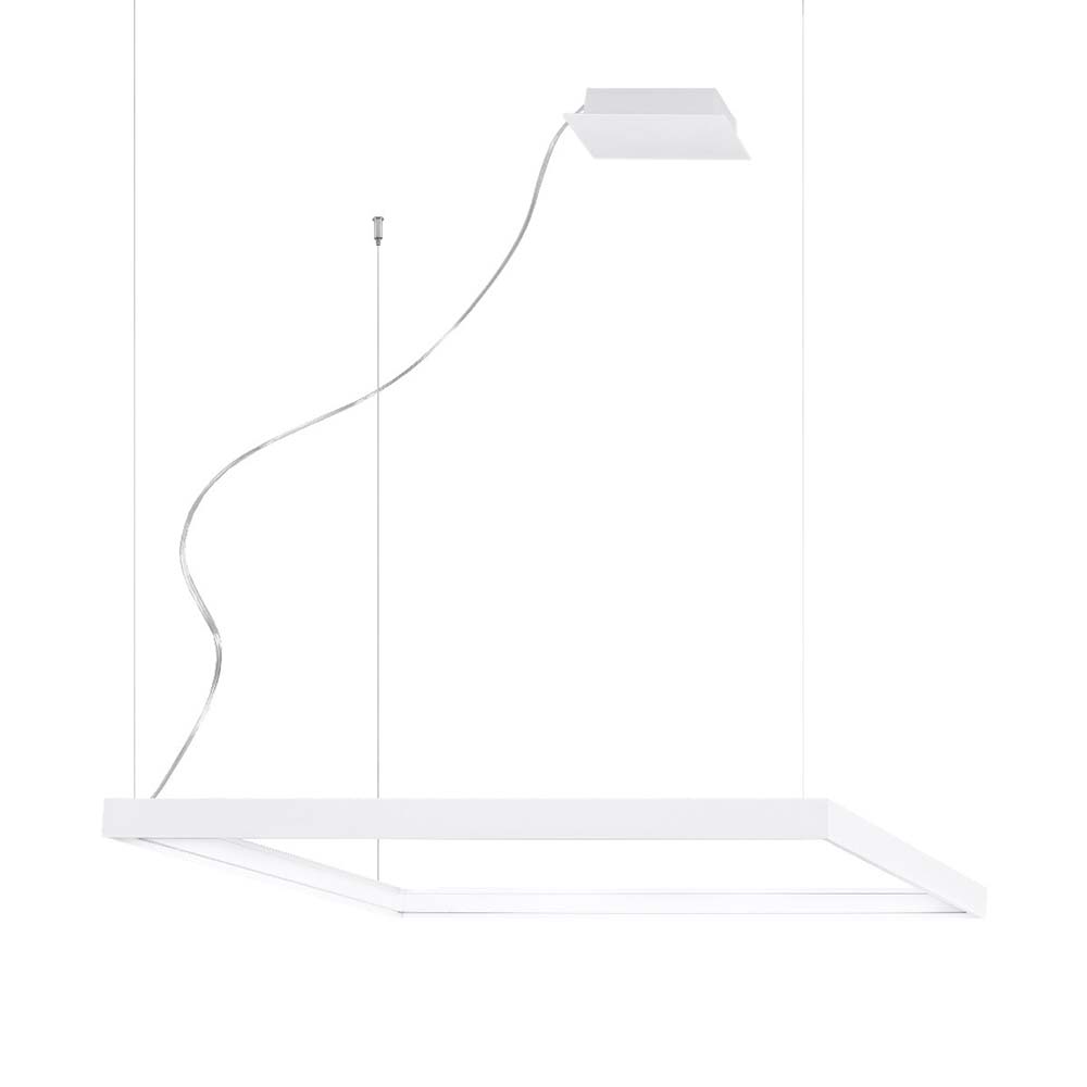 LED Hängeleuchte, Aluminium weiß, L 80 cm von etc-shop