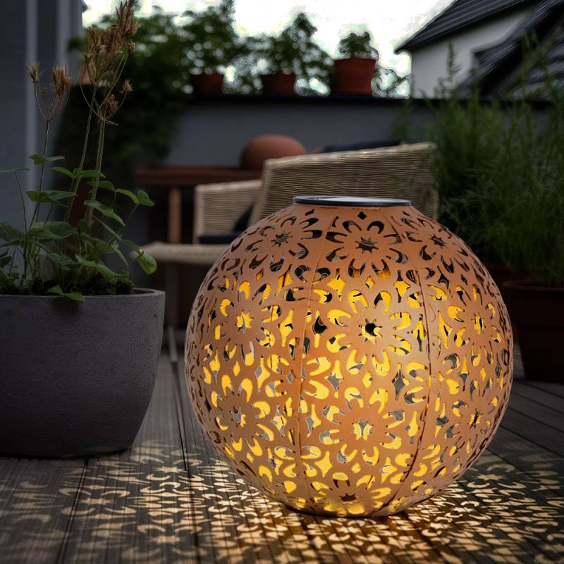 LED Solarleuchte, Dekorgeflecht-Kugel, D 20 cm von etc-shop