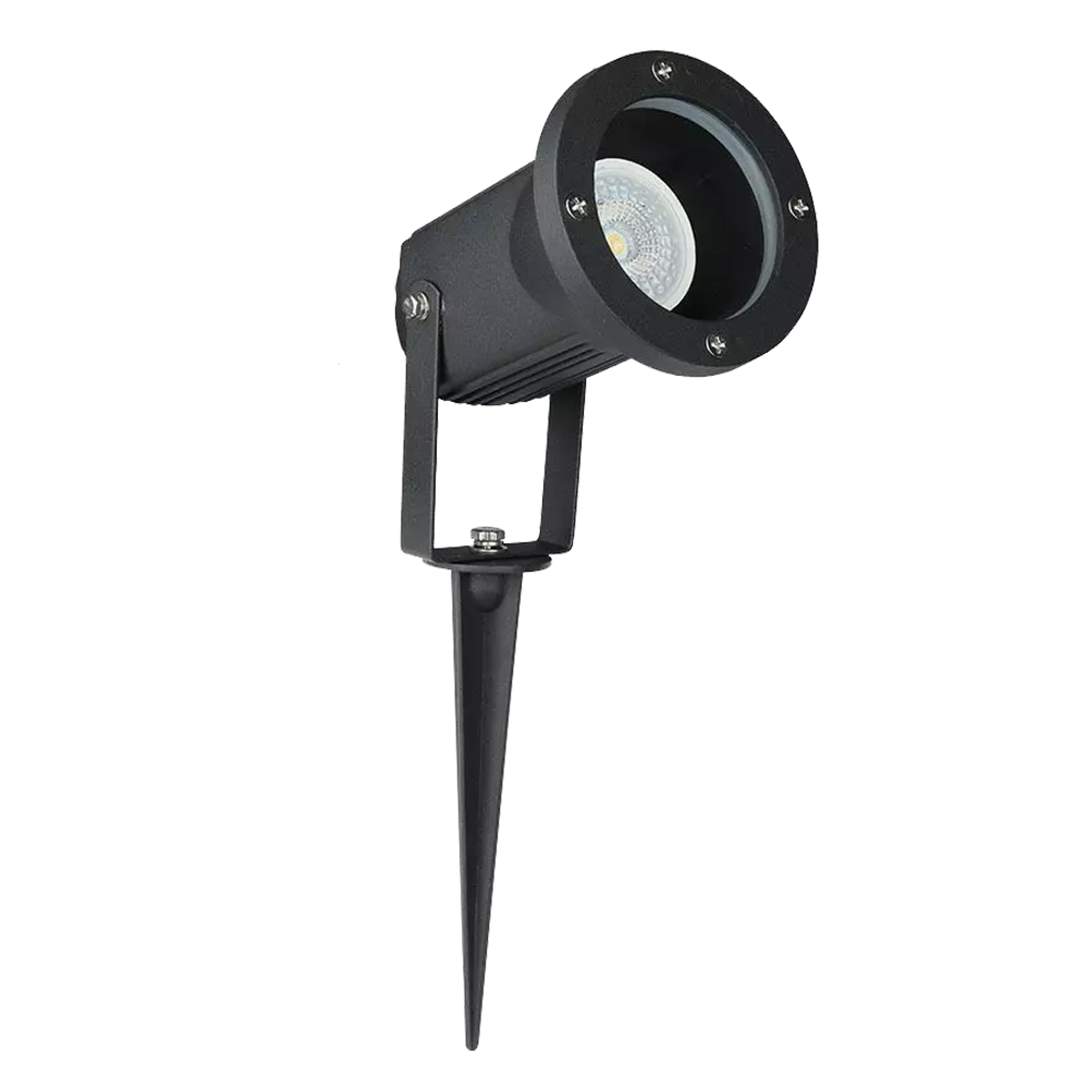 LED Steckleuchte, Alu, Glas, schwarz, beweglich, H 33,5 cm von etc-shop