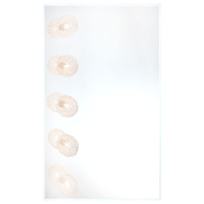 LED Wandspiegel, 5 flammig, Metall, klar, H 90 cm von etc-shop