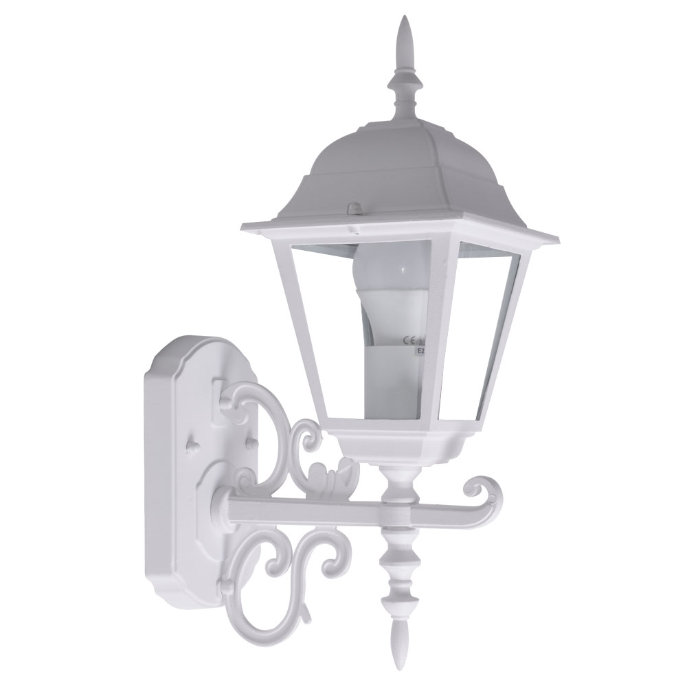 Landhausstil RGB LED Wandlampe in weiß für den Außenbereich von etc-shop