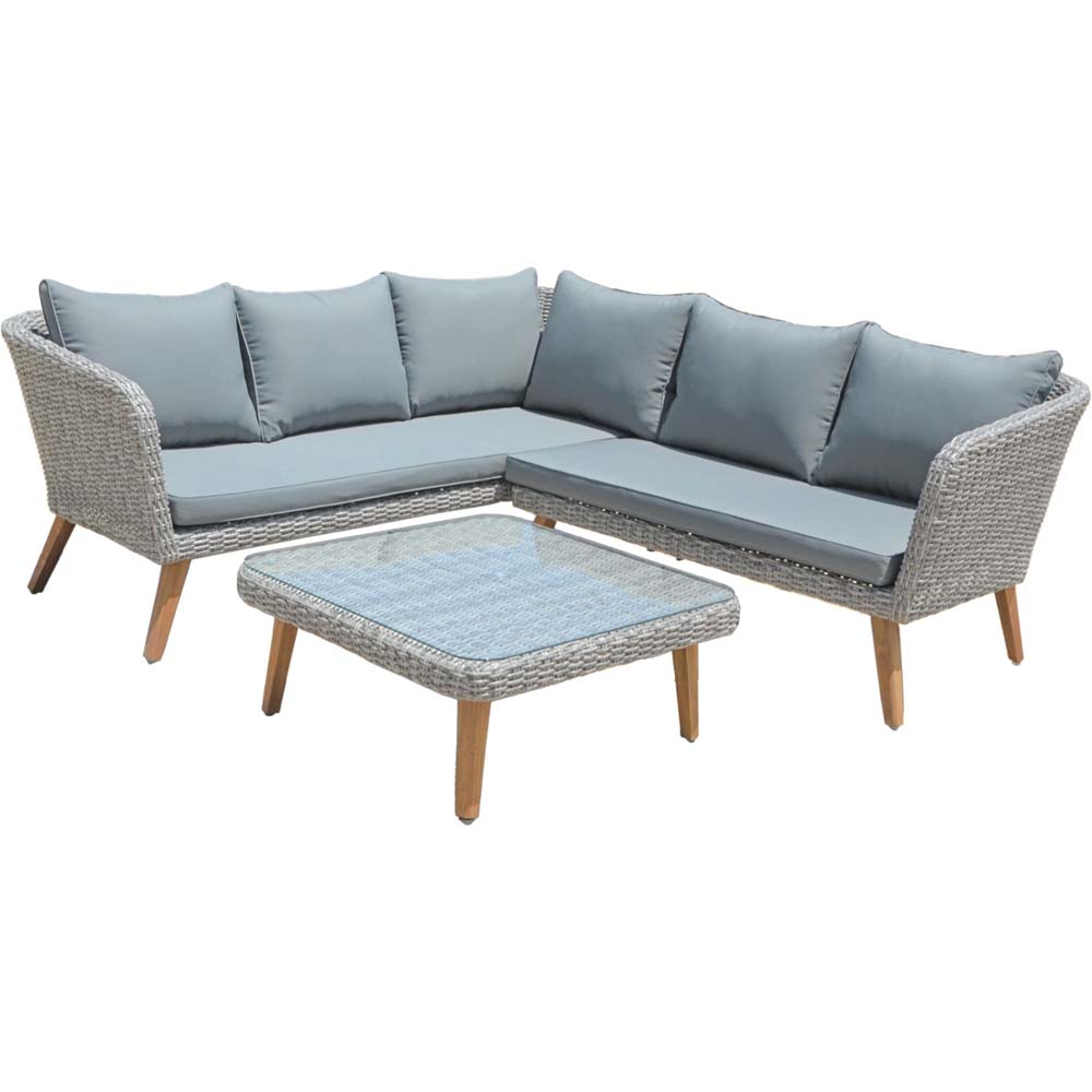 Lounge-Set, grau, PAMPLONA von etc-shop