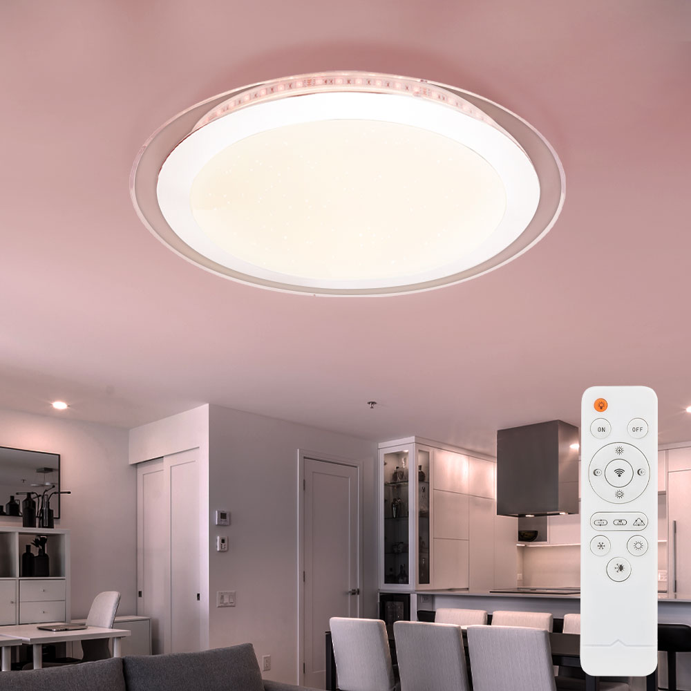 RGB LED Deckenleuchte mit Sternenhimmel-Optik NICOLE II von etc-shop