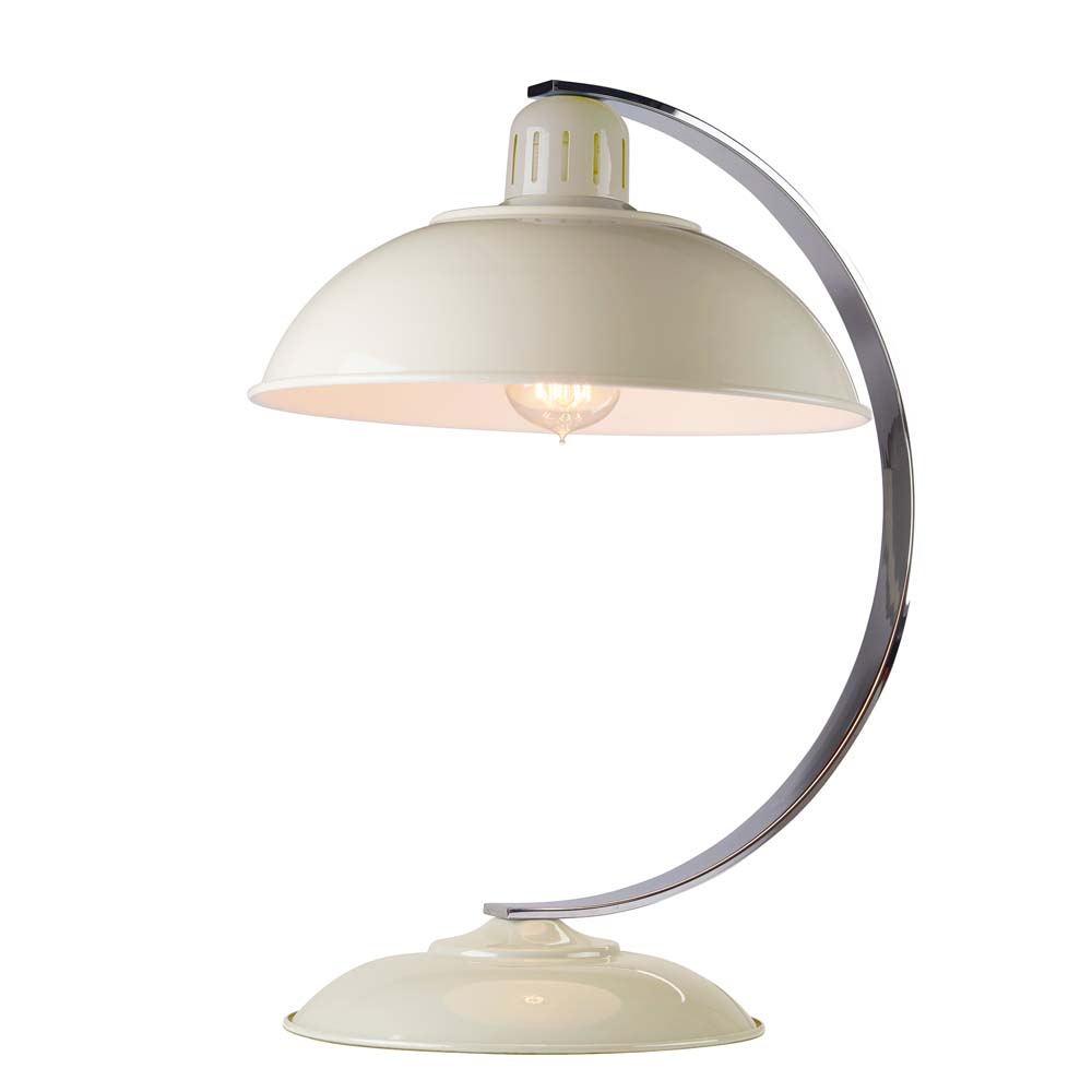 Schreibtischlampe, Stahl, Weiß, H 46 cm von etc-shop