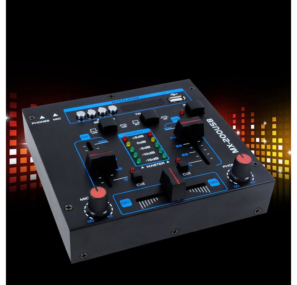 etc-shop Mischverstärker (DJ Mischpult Party Musikanlage Mixer USB/MP3 Crossfading) von etc-shop