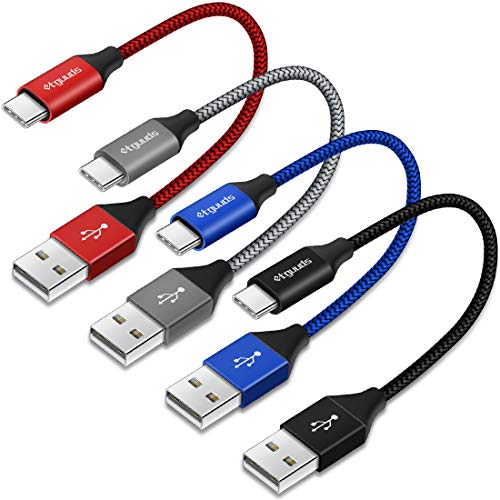 etguuds [4Stück 0,3M/30CM] USB C Kabel Kurz, USB Type C Ladekabel 3.1A Schnellladekabel für iPhone 16/15 Pro, Samsung Galaxy S21/ S20/ S10 von etguuds