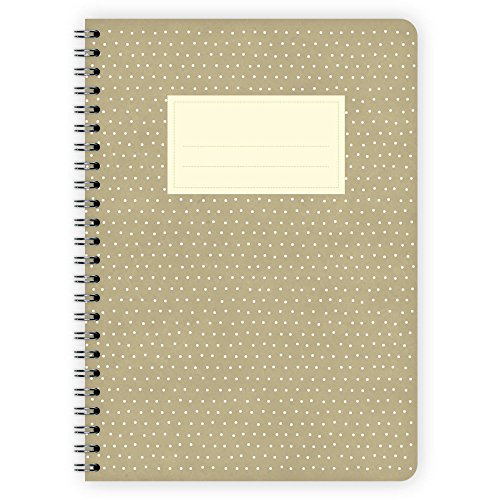 etmamu 516 Notizblock Pünktchen Beige A5, 60 Blatt kariert von etmamu