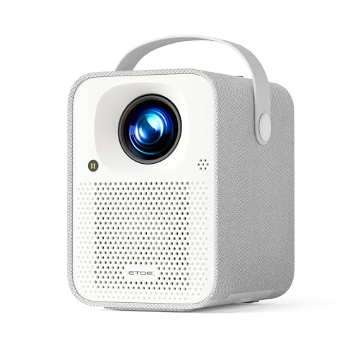 ETOE Seal Beamer, 1080P Full HD Mini-Projektor mit Autofokus und Trapezkorrektur, Unterstützt 4K, 500 ANSI Lumen, Tragbarer Heimkino mit Android TV 11.0, Netflix-Zertifiziert, 5G Wi-Fi und Bluetooth von etoe