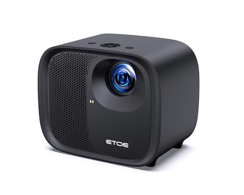 ETOE 1080P Smart Projector, Videoprojektor mit Autofokus und Trapezkorrektur, Android TV 11.0, Zwei 10-W-Lautsprecher, Netflix-Zertifiziert, Wireless Chromecast, Filmprojektor mit Tragetasche von etoe