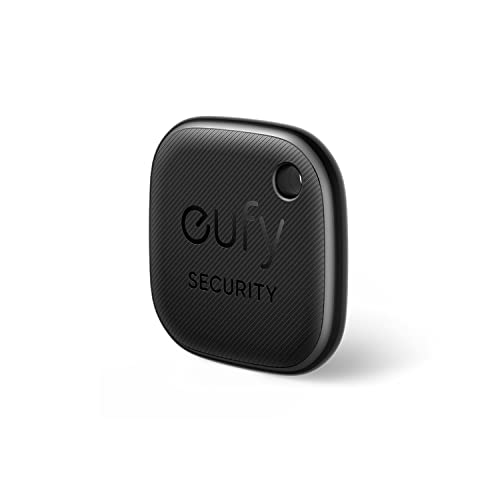 eufy Security SmartTrack Link (Schwarz, 1er-Pack) Schlüsselfinder, Kompatibel mit Apple Find My (iOS), Schlüsselfinder, Bluetooth-Tracker für Ohrhörer und Gepäck, Telefonfinder, wasserdicht. von eufy Security