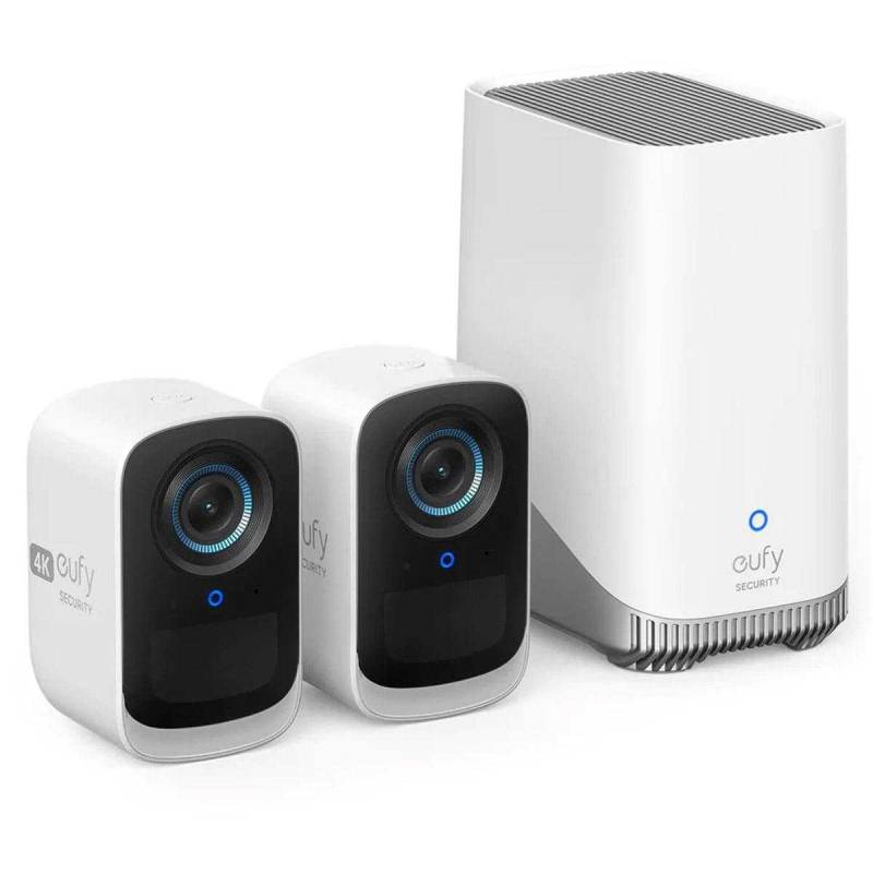 eufyCam S300 3C kabellose Kamera 2er Set (4K 180 Tage Akku BionicMind Kompatibel mit HomeBase 3) von eufy