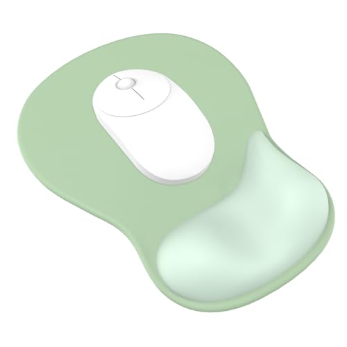 eulps Mauspad mit Gel-Handgelenkauflage, ergonomische, bequeme Computer-Handgelenkstütze für Laptop, Schmerzlinderung, Mauspad mit rutschfester PU-Basis für Büro und Zuhause (grün) von eulps
