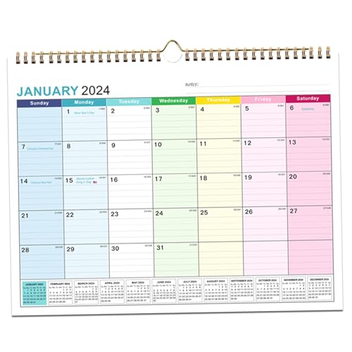 18 Monate Schreibtischkalender von Januar 2024 bis Juni 2025, 14,8 x 11,6 Zoll Familienplaner mit Aufgabenliste Blank von eurNhrN