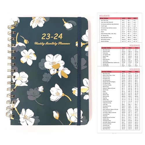 Akademisches Tagebuch 2023-2024 Jahr Tagebuch Juli 2023-Juni 2024 A5 Woche, um zwei Drahtbindungen mit Hardcover für Office 2 akademisches Tagebuch zu sehen von eurNhrN