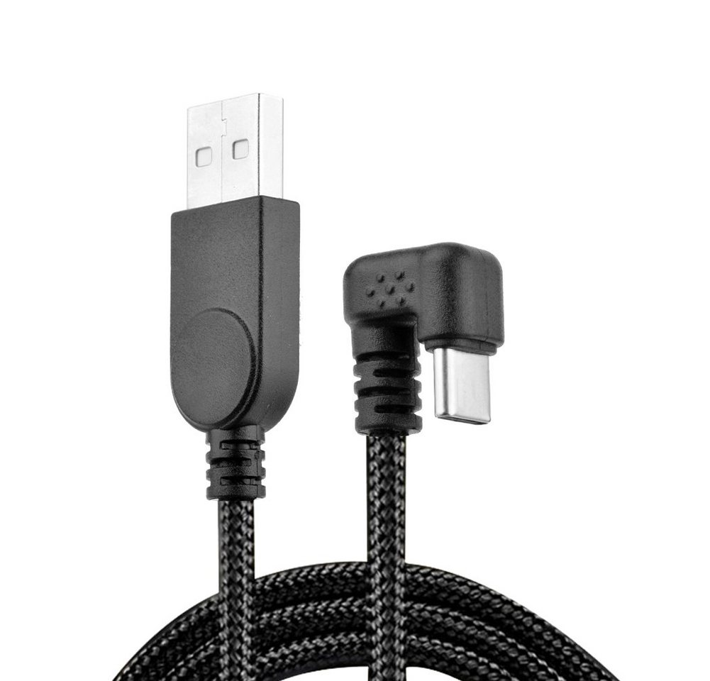 euroharry 1,5m USB Typ C Ladekabel 180 Grad U-förmiges Flexibles Kabel USB-Adapter, 150 cm von euroharry