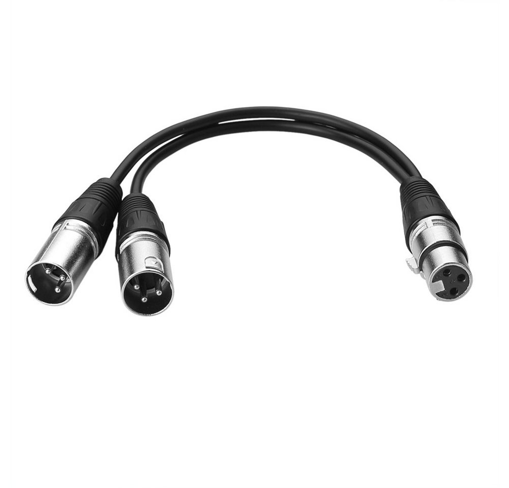 euroharry 30cm Mikrofon Kabel 3pin XLR to Dual 2 Stecker Y Splitter Adapter Audio- & Video-Kabel von euroharry