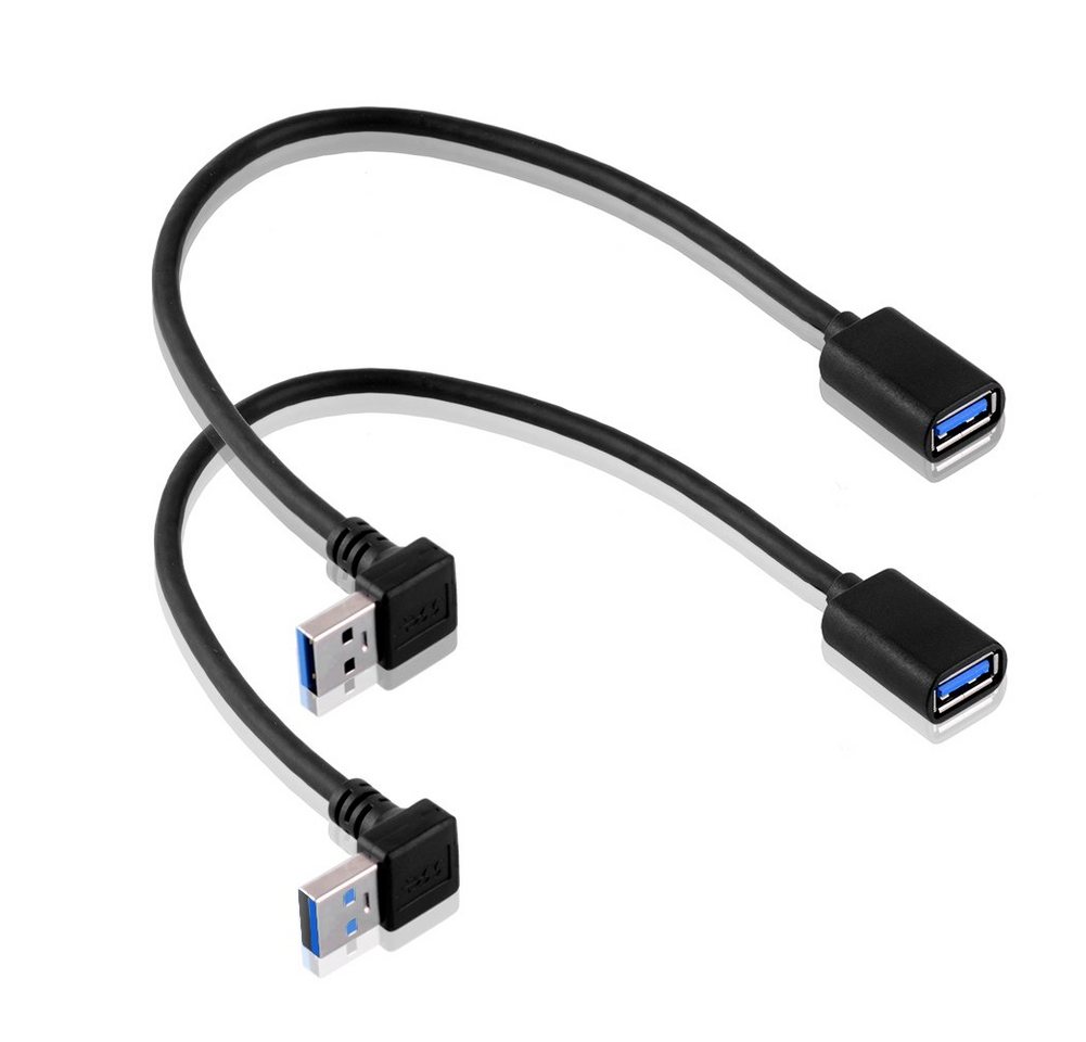 euroharry 30cm USB 3.0 Winkel Adapter - 90° Grad Winkeladapter USB-Adapter von euroharry