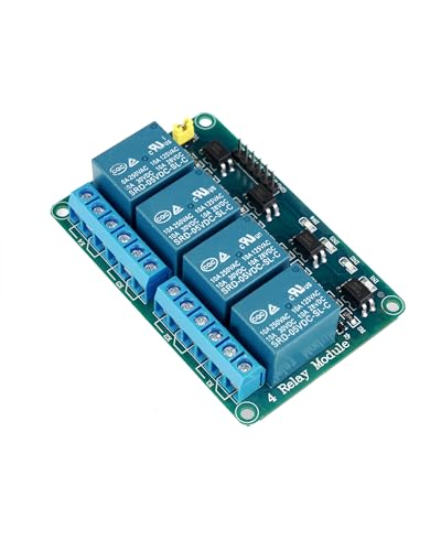 euroharry 4 Kanal Relais Modul DC 5V Relaismodul mit Optokoppler für Raspberry Pi Arduino TTL Logik PIC DSP AVR ARM Relais(4 Kanal Relais) von euroharry