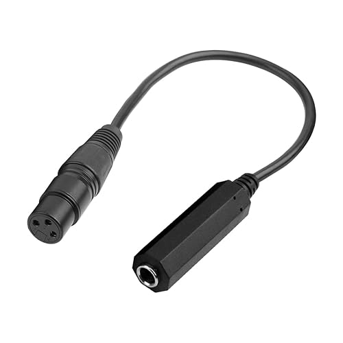 euroharry 6,35-mm-Buchse TS auf 3-PIN-XLR-Buchse Interconnect Audio-Mikrofonkabel Adapter Geeignet für Mikrofone, aktive Lautsprecher, Bühne, DJ, Studio-Audiokonsole von euroharry