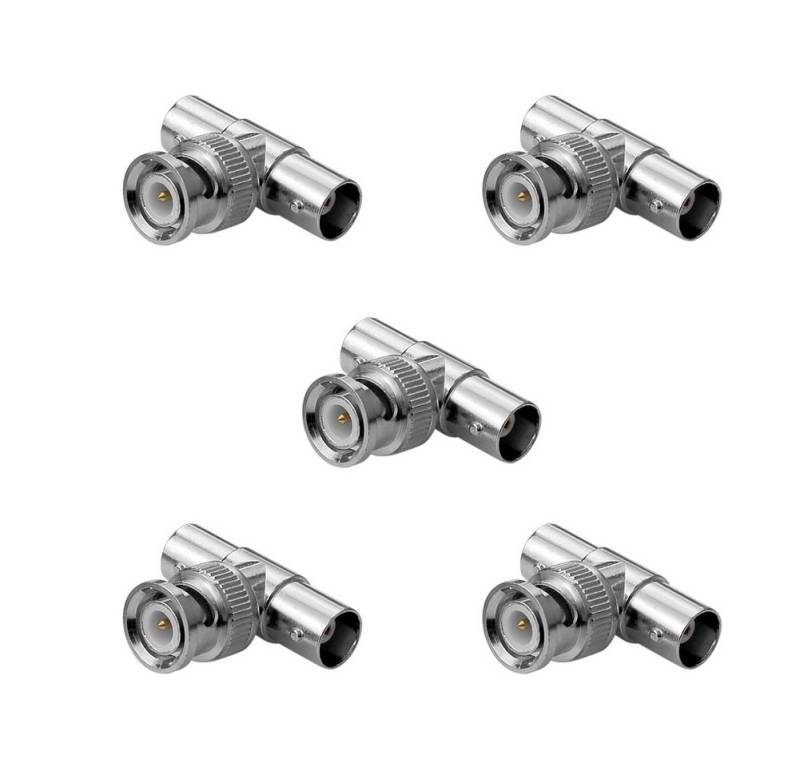 euroharry BNC-T-Stueck BNC-Stecker auf 2xBNC-Kupplung Y-Verteiler Stecker Adapter von euroharry