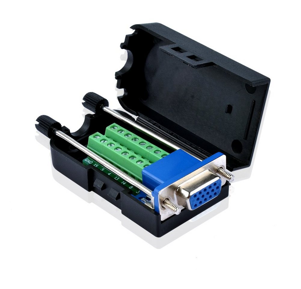 euroharry D-Sub 3 Reihe DB15 VGA-Buchse Shell Breakout Terminals Board Adapter euroharry D-Sub 3 Reihe DB15 VGA-Buchse Shell Breakout Terminals Board Adapter von euroharry