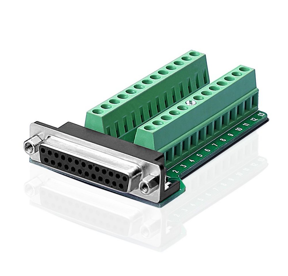 euroharry D-Sub DB25-M2 Buchse 25Pin Stecker Breakout zu Board Terminals Adapter euroharry D-Sub DB25-M2 Buchse 25Pin Stecker Breakout zu Board Terminals Adapter von euroharry