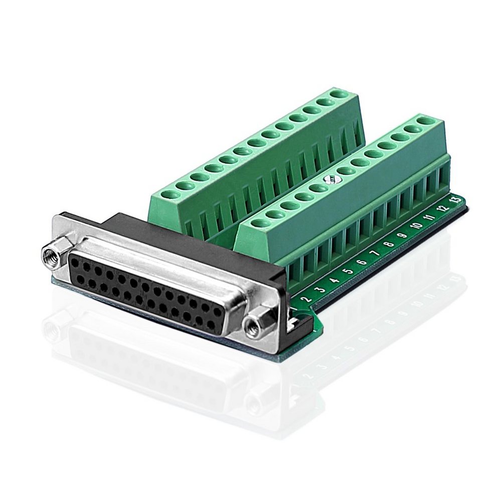 euroharry D-Sub DB25-M2 Buchse 25Pin Stecker Breakout zu Board Terminals Adapter von euroharry