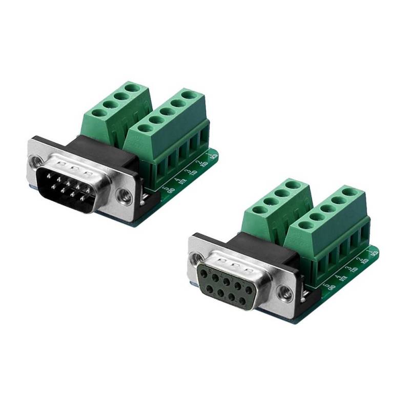 euroharry DB9-Stecker und DB9-Buchse D-SUB-Adapterplattenanschluss RS232 Adapter von euroharry