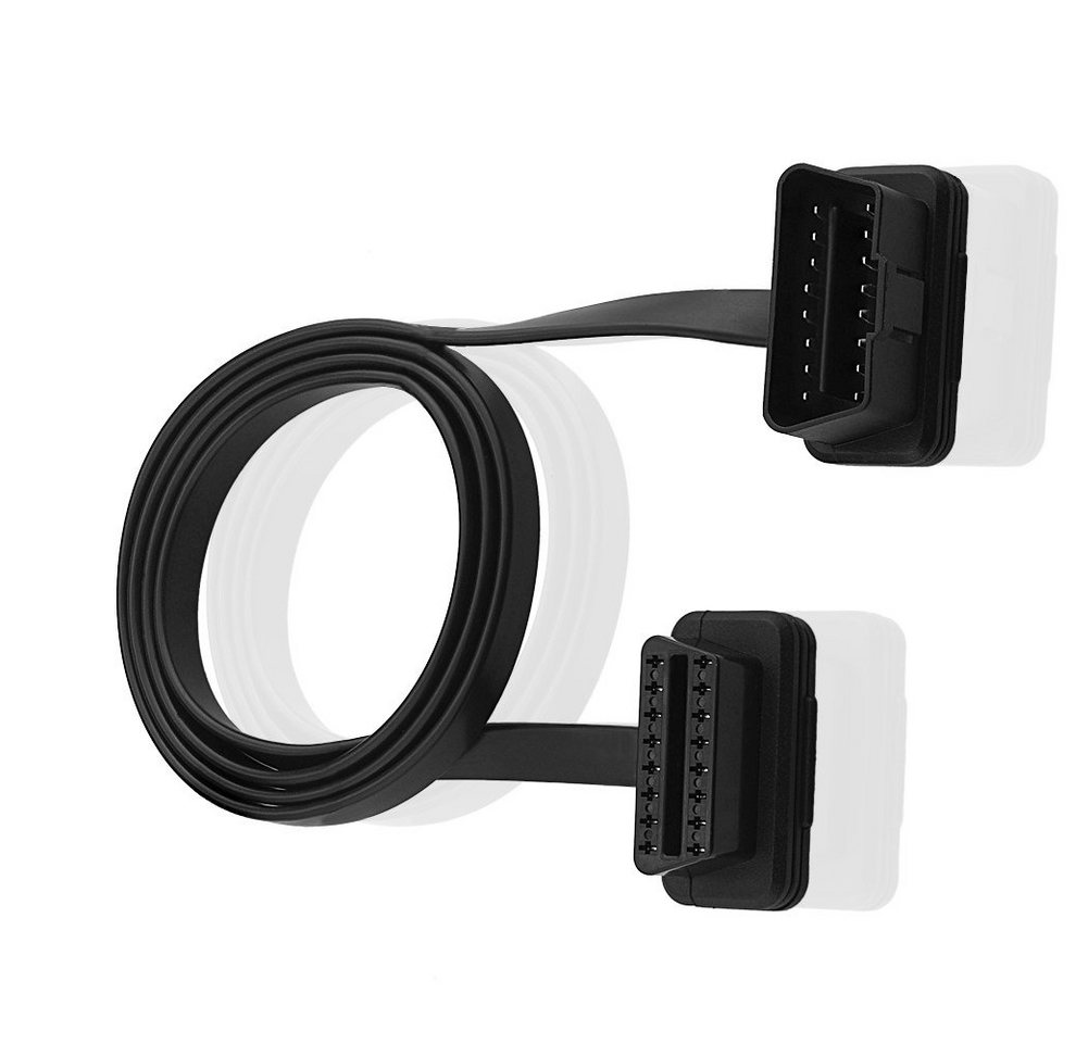 euroharry OBD-II OBD2 16Pin Stecker Verlängerung Verlängerungskabel 95cm Elektro-Kabel von euroharry