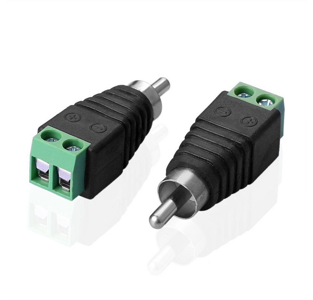 euroharry RCA Stecker Adapter Terminalblock > Cinch Stecker RCA Adapter Audio- & Video-Adapter von euroharry